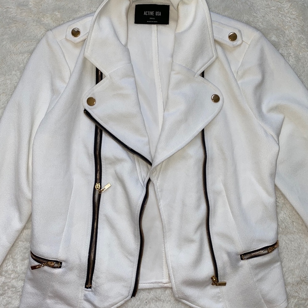 white and gold jacket